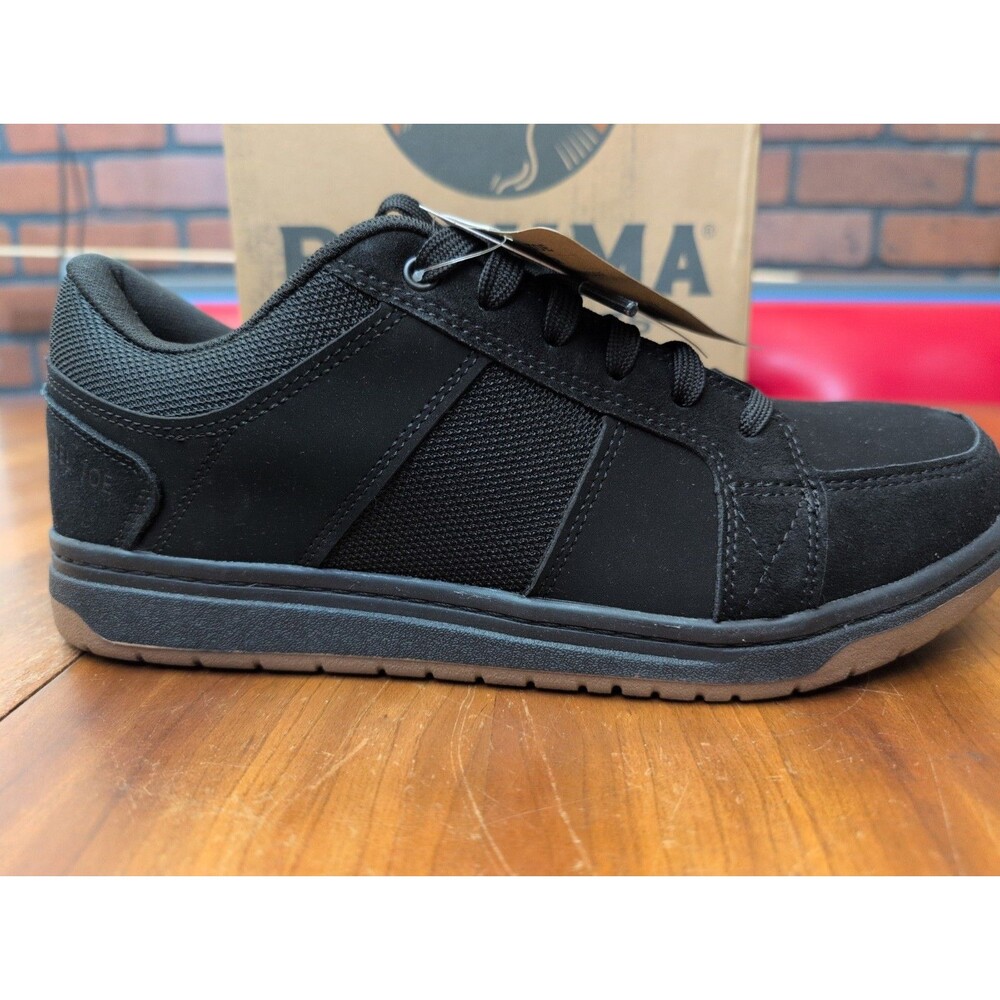 Brahma Mens Grate II Steel Toe Black Leather Work Shoes 8.5 Comfort Protection
